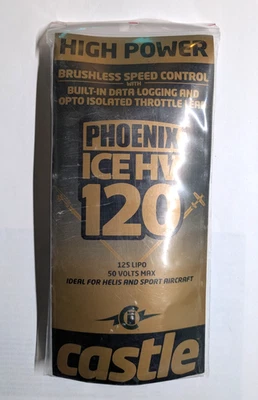 Castle Creations Phoenix ICE HV 120 amp 50v 12s R/C Air ESC - New Old Stock - Image 1 of 2