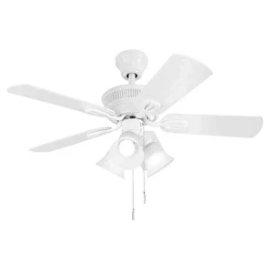 Hampton Bay Glendale III 42 in. LED Indoor White Ceiling Fan with Light - Picture 1 of 10