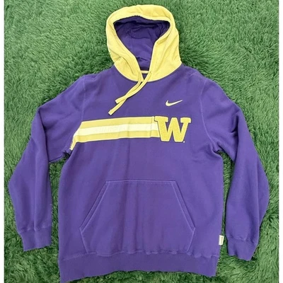 Nike University Washington Mediano Y2K Púrpura | Sudadera con Capucha Dorada Unisex Foto 1 de 4