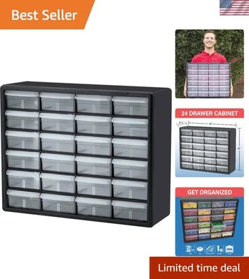 24-Drawer Plastic Storage Cabinet, Perfect for Garage and Home Organization - Изображение 1 из 4