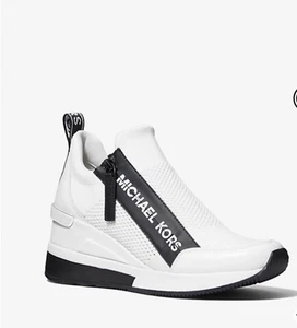 Michael Kors Women's Willis Wedge Trainer Optic White 10 ❤️❤️❤️ - Picture 1 of 5