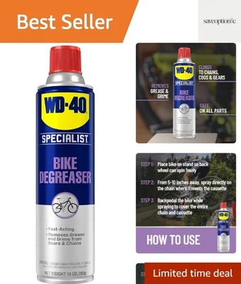 Desengrasante de bicicleta WD-40 Specialist - Limpiador de espuma de 10 OZ para todos los acabados de bicicleta Foto 1 de 4