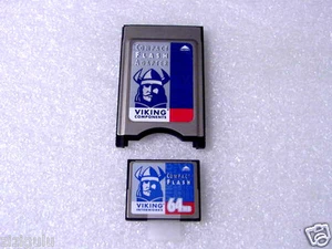 Carte mémoire flash compacte Viking 64 Mo + adaptateur PCMCIA/JANOME, etc 64 Mo - Photo 1/4