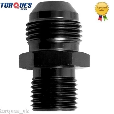 TORQUES Da AN -6 (AN6) a 1/4" adattatore dritto BSP BSPP - nero