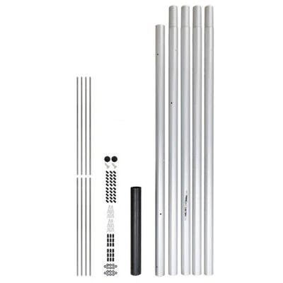 Poste de aluminio Heath para 16 calabazas, poste y varillas solamente, 20' Foto 1 de 4