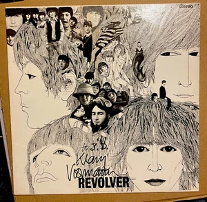 KLAUS VOORMANN Künstler signiert personalisiert BEATLES REVOLVER Lp nur Cover - Bild 1 von 16
