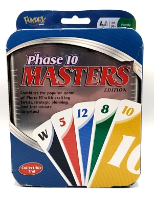 *NEW* PHASE 10 MASTERS Edition - Collectible Tin (2008) - Fundex Games *READ* - Image 1 of 4