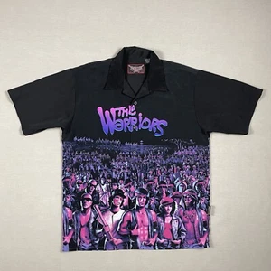 VTG The Warriors Button Shirt Men Medium 90s Movie Promo Dragonfly Clothing RARE - Picture 1 of 10