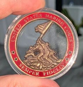 Iwo Jima Coin War Iconic Image Military Army US Marines Japan Challenge Vintage - Picture 1 of 23