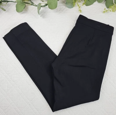 Pantalones de vestir para mujer Max Mara negros de lana cónica talla 8 Foto 1 de 4