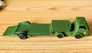 CORGI JUNIOR WHIZZWHEELS FORD D SERIES TANK LOW LOADER GREEN 80 - Picture 1 of 7