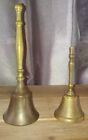 Vintage Lot of 2 Brass Bells Church Antique Style