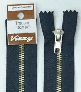 Vizzy Trouser Zip 10cm FRENCH NAVY, A Quality Brand Name Zipper - Picture 1 of 1