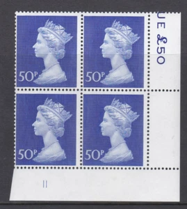 1970 50p Post Office Paper Decimal Machin Cylinder 11 UNMONTIERT POSTFRISCH - Bild 1 von 1