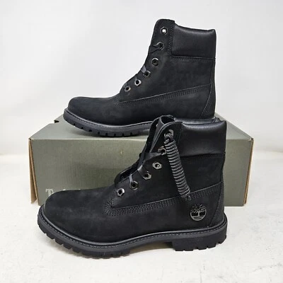 Botas impermeables premium Wmns Timberland 6 pulgadas / Negro Nubuck / TB0A1TJQ 001 Foto 1 de 4