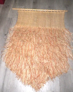 THE DHARMA DOOR JUMBO MACRAME WALL HANGING WITH LEATHER 57" - Picture 1 of 10