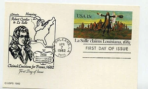 UX95 LaSalle claims Louisiana 1682, Artmaster, FDC - Picture 1 of 1