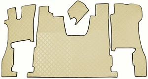 LKW Fußmatten Kunstleder Beige passend für Scania R 2017 mit hohem Motortunel - Bild 1 von 3