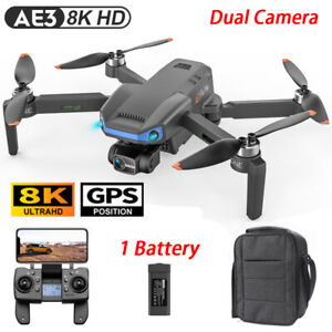 AE3 RC Drone GPS WIFI FPV 8K Dual 3-Axis EIS Gimbal Camera Quadcopter Quadcopter