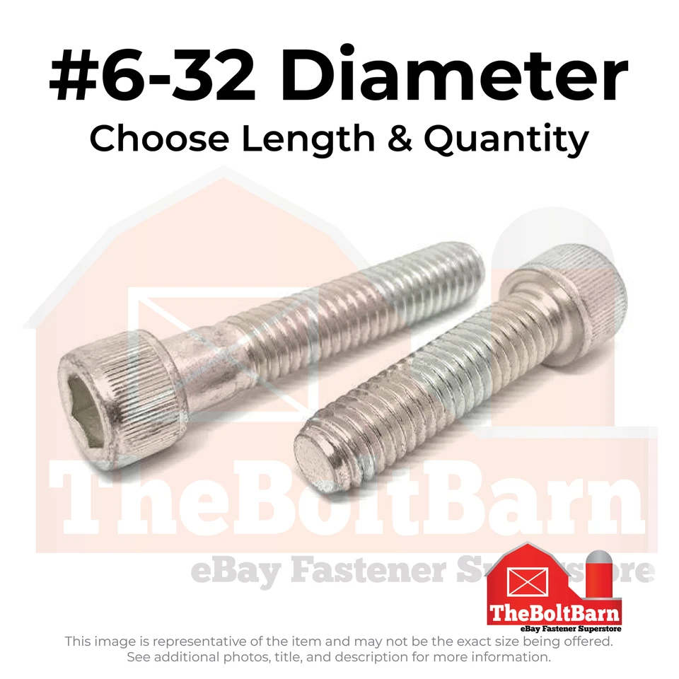 #6-32 316 Stainless Steel Socket Head Cap Screws (Choose Length & Qty) - Image 1 of 1
