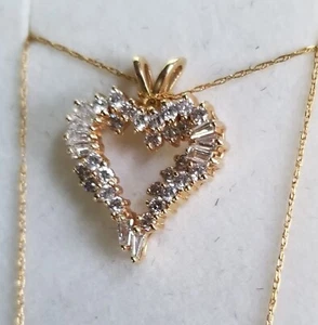 diamant herz anhänger 14k - Bild 1 von 2