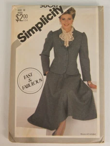 Vintage Jacke Rock Set 80er Simplicity Schnittmuster 5606 Cottagecore 34 B - Bild 1 von 3