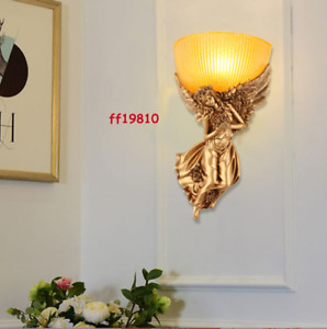 ANTIQUE VINTAGE ART DECO ANGEL MERMAID WALL SCONCES FIXTURE LED LIGHTING LAMP 