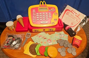 HTF McDonalds CASH REGISTER Pretend Food PLAY MONEY Toy FRIES Stickers BURGER - Picture 1 of 5