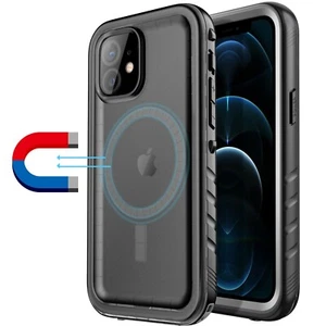 Magnetic Waterproof Case for iPhone 13 16 14 15 17 Pro Max Plus Shockproof Cover - Picture 1 of 11