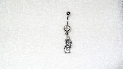 Five Dollar Bill Cash Money Charm Belly Button Navel Ring Body Jewelry Piercing - Image 1 of 2