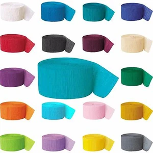 12 x Crepe Paper Rolls 81ft - Streamer Decoration Bunting 24 metres -19 Colours - Picture 1 of 1