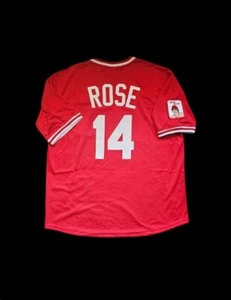 Maglione uomo Pete Rose Jersey Cincinnati Reds rosso cucito sul retro NUOVO SALDI! - Foto 1 di 4