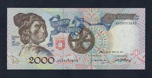 Portugal 2000 Escudos 1991 P-186 UNC - Bild 1 von 2