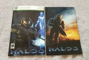 HALO 3 Manual And Poster Only Xbox 360 English Canadian VG Condition  - Foto 1 di 4