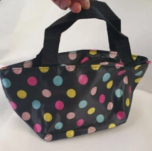 Polka Dots Spotted Reusable Waterproof Lunch Bag Foldable UK Seller Free UK P&P - Picture 1 of 5