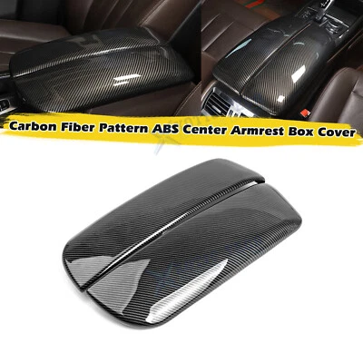 Car Center Armrest Cover Lid Carbon Color Trim For BMW X5 F15 X6 F16 2015-2018 - Image 1 of 4