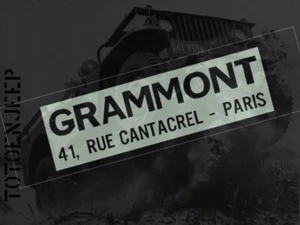 label plaque plaquette poste radio FR GRAMMONT 41 . jeep willys us ww2 - Imagen 1 de 4