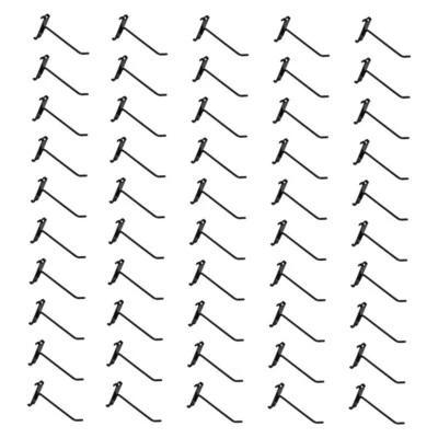 BLACK 4" Long GridWall Wire Metal Hooks Display Grid Panel Hanger Retail- 50 PC - Image 1 of 2