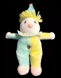 Vtg Eden Pastel Clown Musical Plush Doll 15” Plays Twinkle Little Star USA - Picture 1 of 3