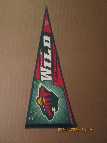 NHL Minnesota Wild Vintage Circa 1990's Style #4 Team Logo Hockey Pennant Cover