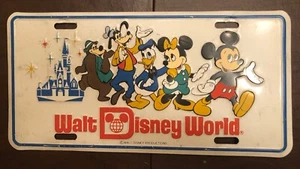 Walt Disney World Embossed License Plate Metal - Mickey and Friends WDW - Picture 1 of 2