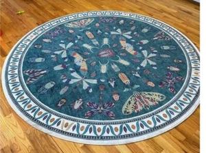 Alfombra resistente Iris Apfel Flutterby premium acolchada 6’ ¡CUBIERTA! - Imagen 1 de 11