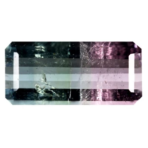 Turmalina sandía sin calefacción/sin tratar corte octágono de 3,07 quilates (14 x 6 mm) - Imagen 1 de 2