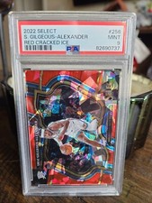 2022-23 Panini Select Shail Gilgeous Alexander RED CRACKED ICE #256 PSA 9