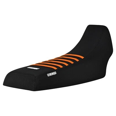 Yamaha Banshee Gripper 1987-2006 cubierta de asiento todo negro con costillas naranjas #112 Foto 1 de 4