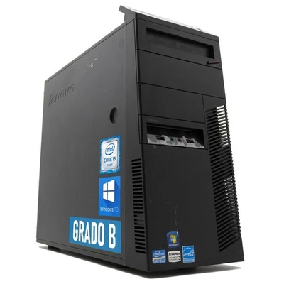 Lenovo M92p i5 Windows 10 Pro 8GB 120GB RS232 Tower Desktop Computer - Image 1 of 4