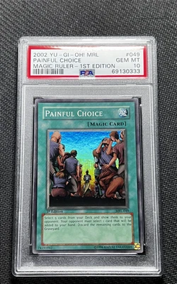 Yu-Gi-Oh! Painful Choice MRL-049 Super Rare 1st Edition PSA 10 Gem Mint! - Image 1 of 4