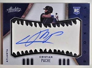 2021 Panini Absolute #101 Cristian Pache RC Baseball Material Signatures #/60 - Picture 1 of 2