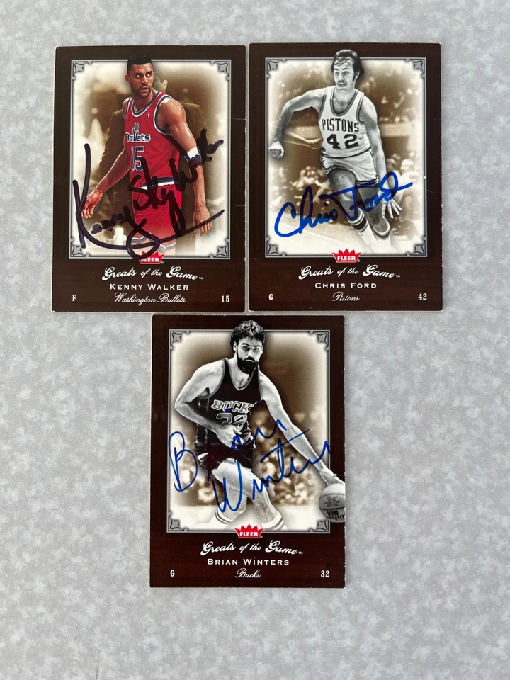 Lot of 3x different signed 2005-06 2005 Fleer Greats of the Game auto cards - Image 1 of 1