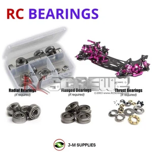 RCScrewZ Metal Shielded Bearing Kit 3rac008b for 3 Racing Sakura FF 2014 | SET - Picture 1 of 15
